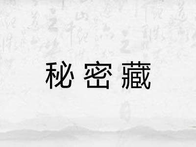 秘密藏 秘密藏
