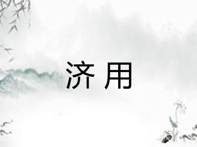 济用 济用