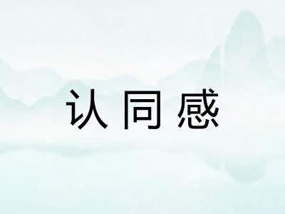 认同感 认同感
