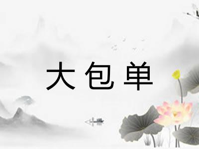 大包单 大包单