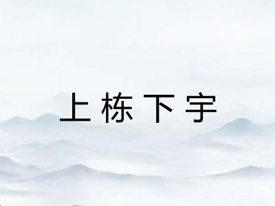 上栋下宇