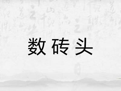 数砖头 数砖头