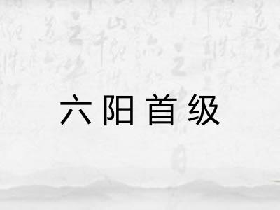 六阳首级 六阳首级