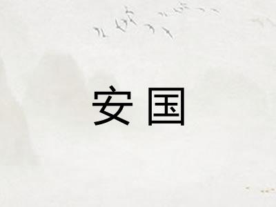 安国 安国