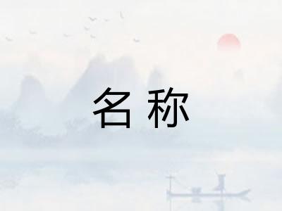 名称 名称