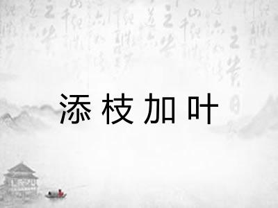 添枝加叶 添枝加叶