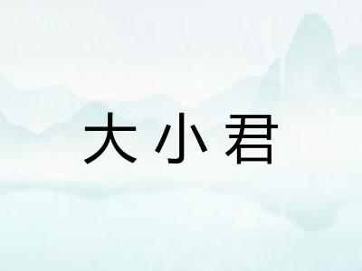 大小君 大小君
