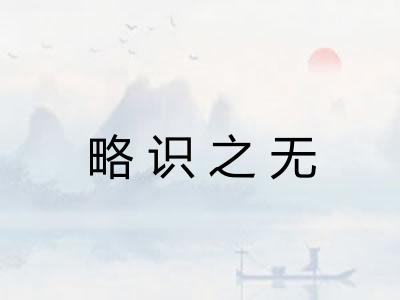 略识之无