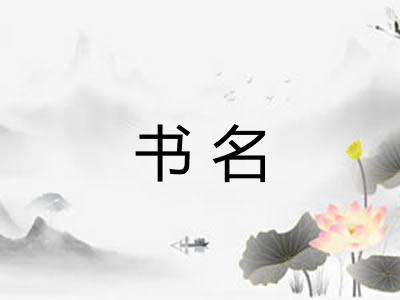 书名 书名