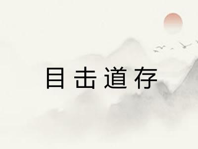 目击道存 目击道存