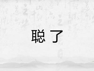 聪了 聪了