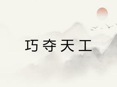 巧夺天工 巧夺天工