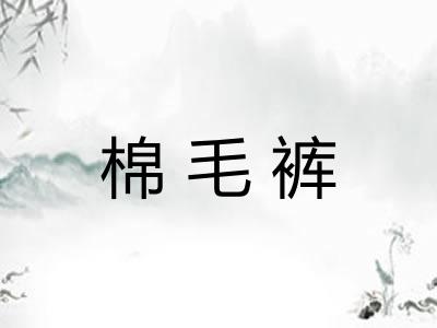 棉毛裤 棉毛裤