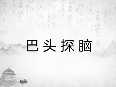 巴头探脑 巴头探脑