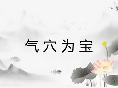 气穴为宝 气穴为宝
