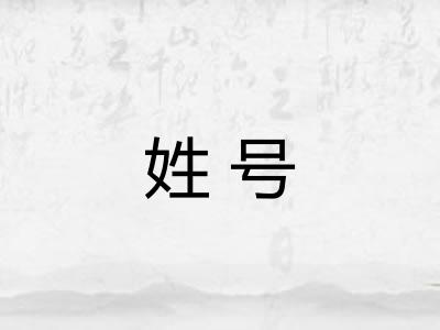 姓号