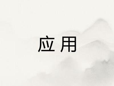 应用 应用