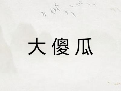 大傻瓜 大傻瓜