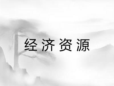经济资源 经济资源