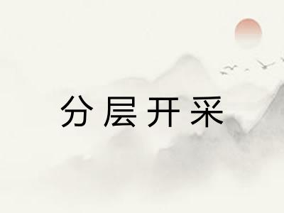 分层开采