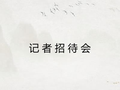 记者招待会 记者招待会