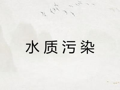 水质污染 水质污染
