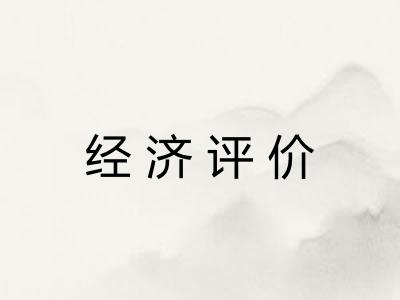 经济评价 经济评价