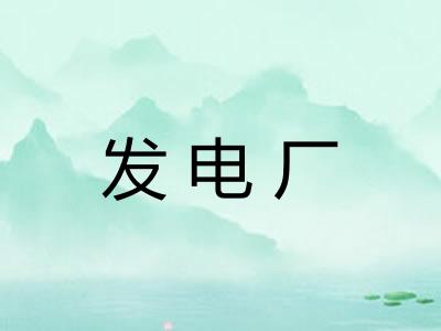 发电厂 发电厂