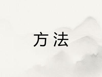 方法 方法