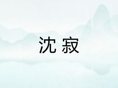 沈寂 沈寂