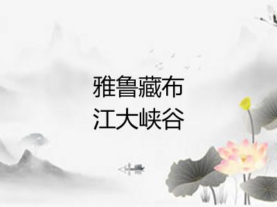 雅鲁藏布江大峡谷