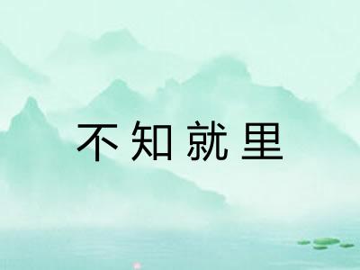 不知就里